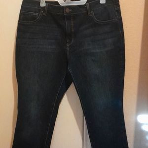Size 18 High-Rise Skinny| TIME AND TRU Dark Blue Jeans